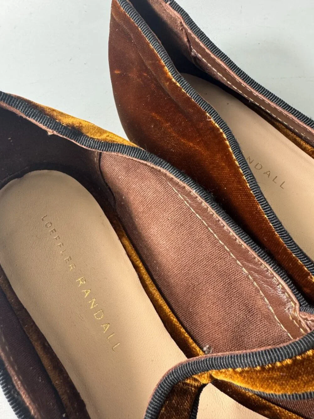 Loeffler Randall Dark Brown Velvet Ginger Mary Janes, Size 9 1/2